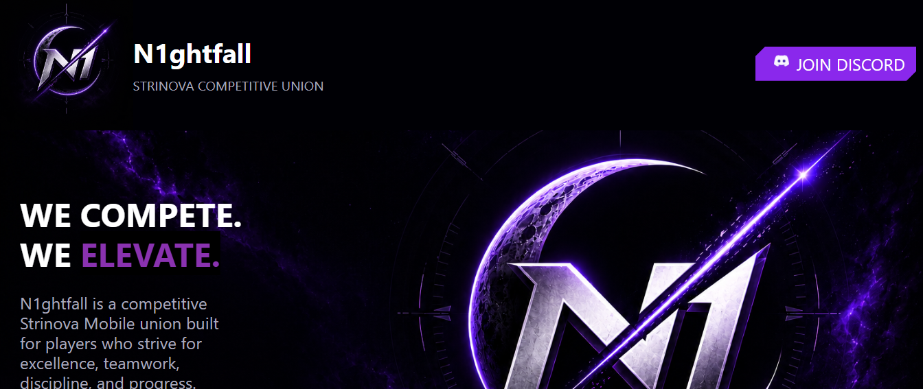 Image of the n1ghtfall community homepage
